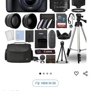 Canon Black and Silver DSLR Camera Kit
